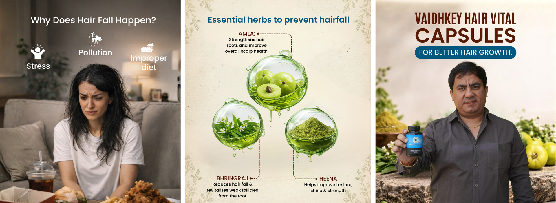 Hair Vital Capsules - Ayurvedic Hair Growth Capsules for Stronger Hair