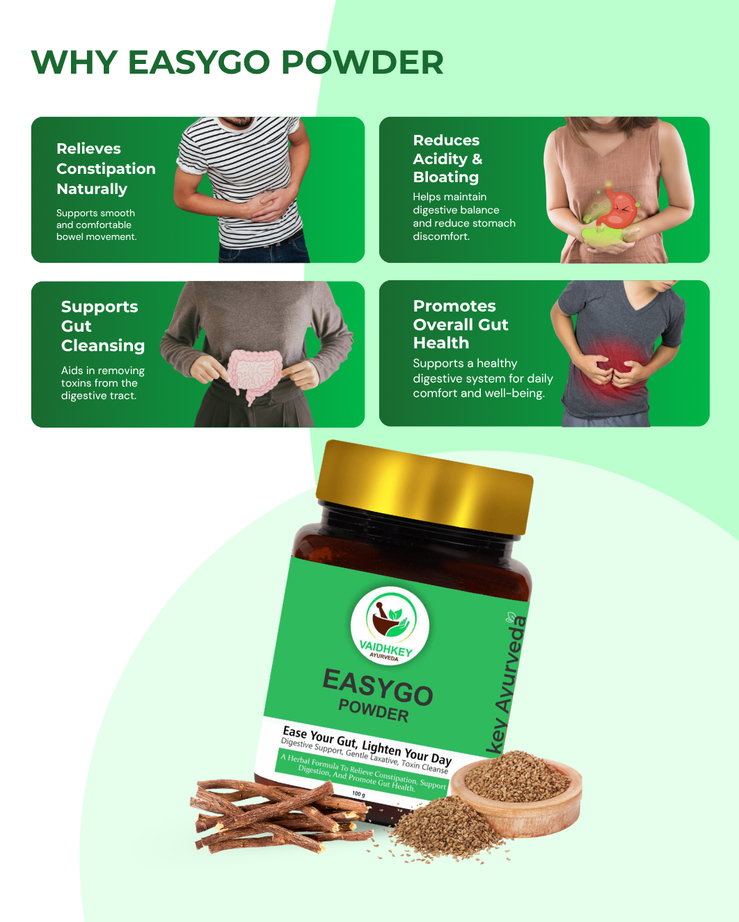 Ayurvedic Constipation Powder for Natural Relief - Easy Go Powder