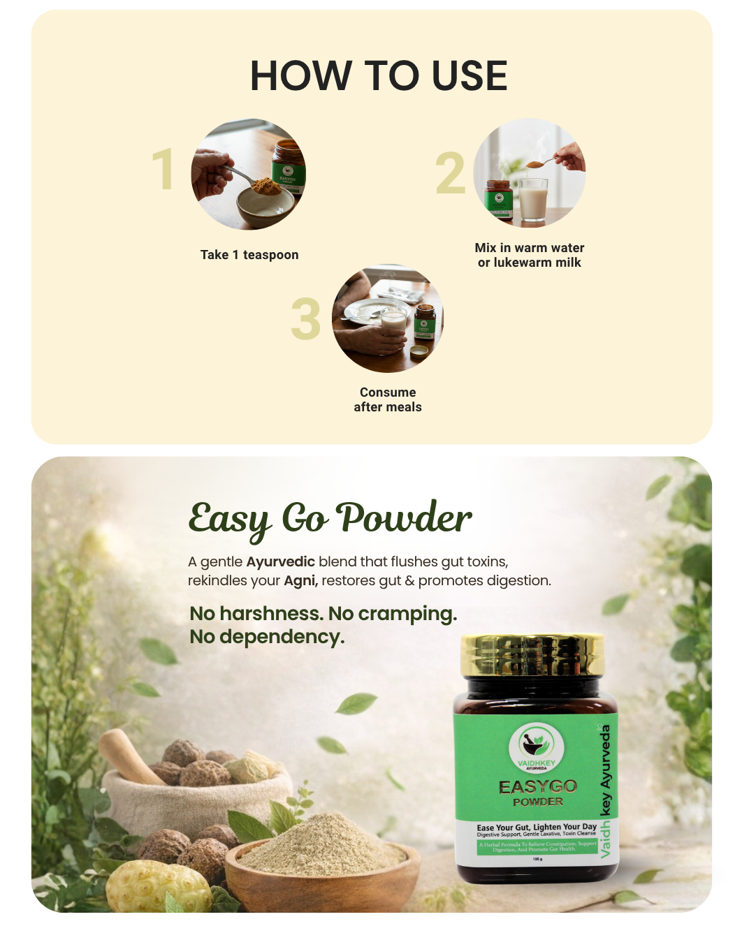 Ayurvedic Constipation Powder for Natural Relief - Easy Go Powder