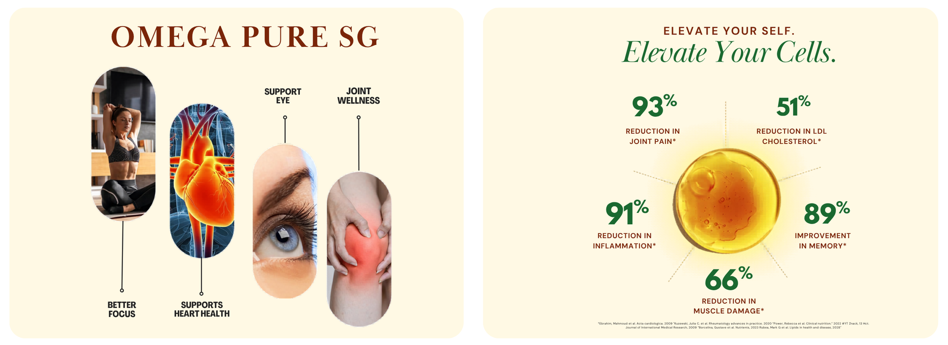 Omega Pure SG - Ayurvedic Omega 3 6 9 Capsules for Heart & Brain Health