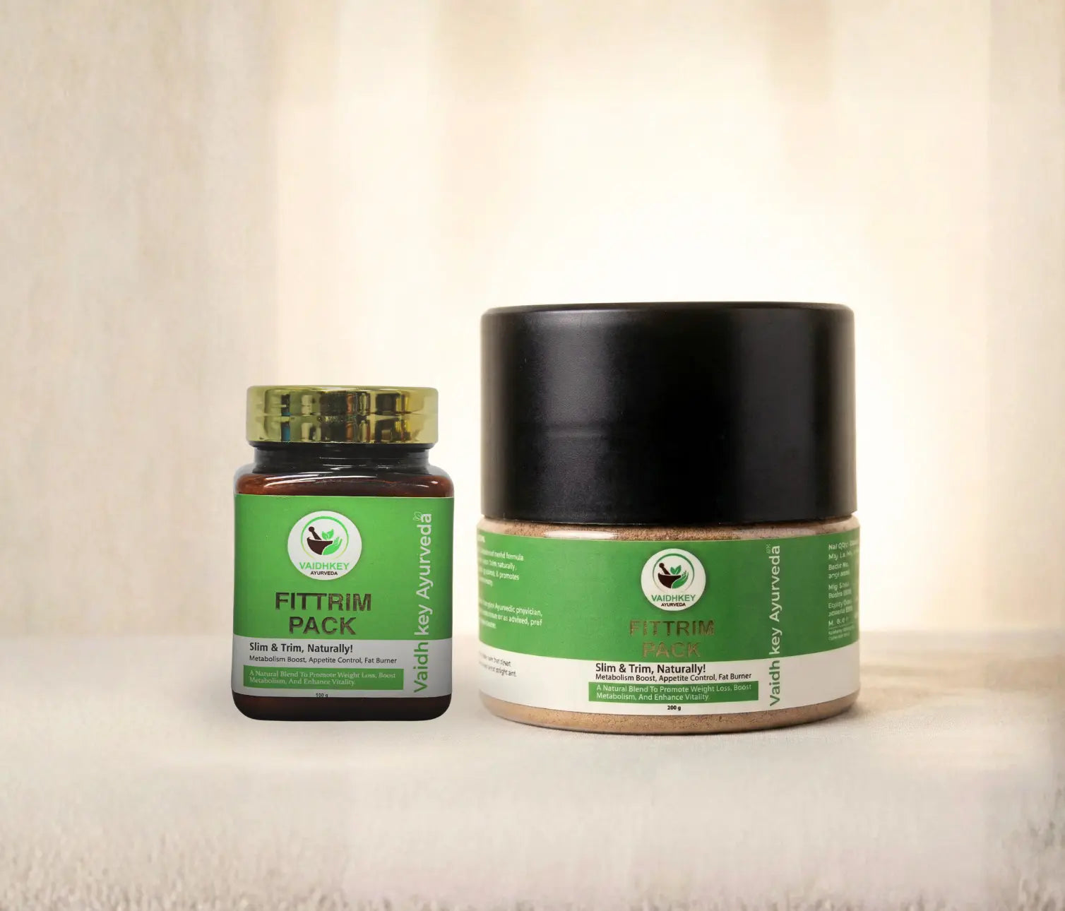 Ayurvedic Weight Loss Powder - Fit Trim Pack for Fat Management - Vaidhkey Ayurveda