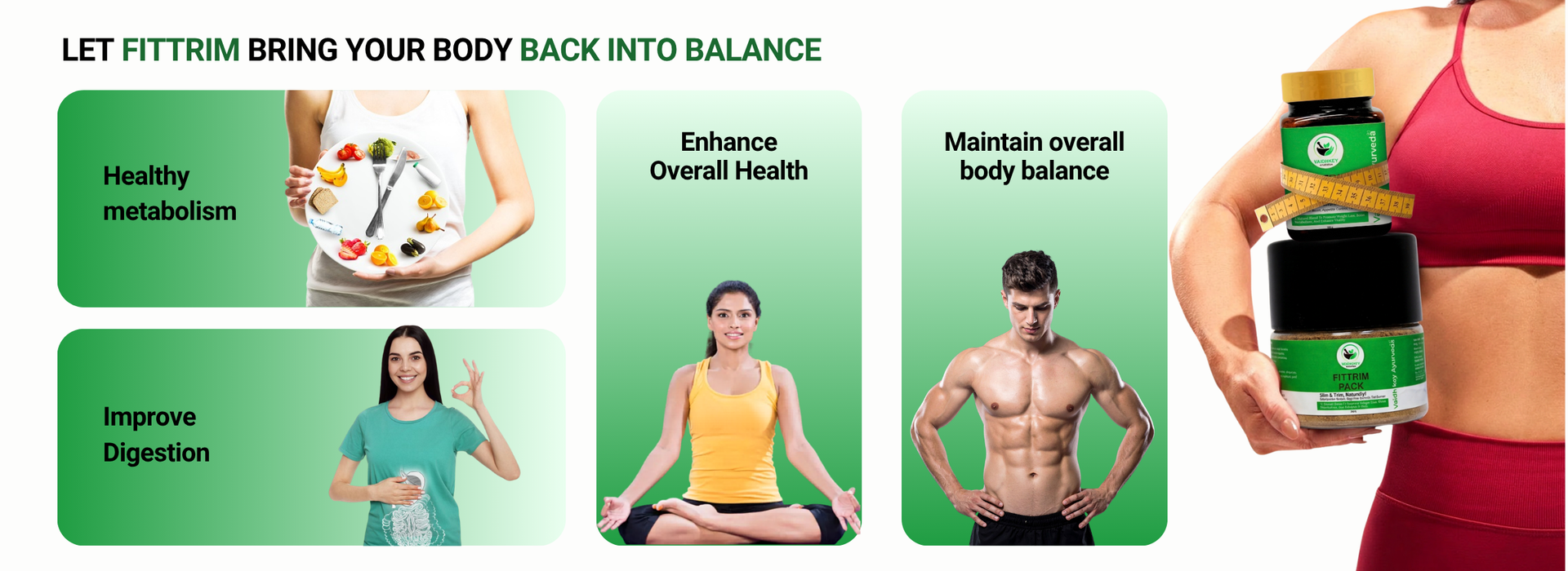 Ayurvedic Weight Loss Powder - Fit Trim Pack for Fat Management