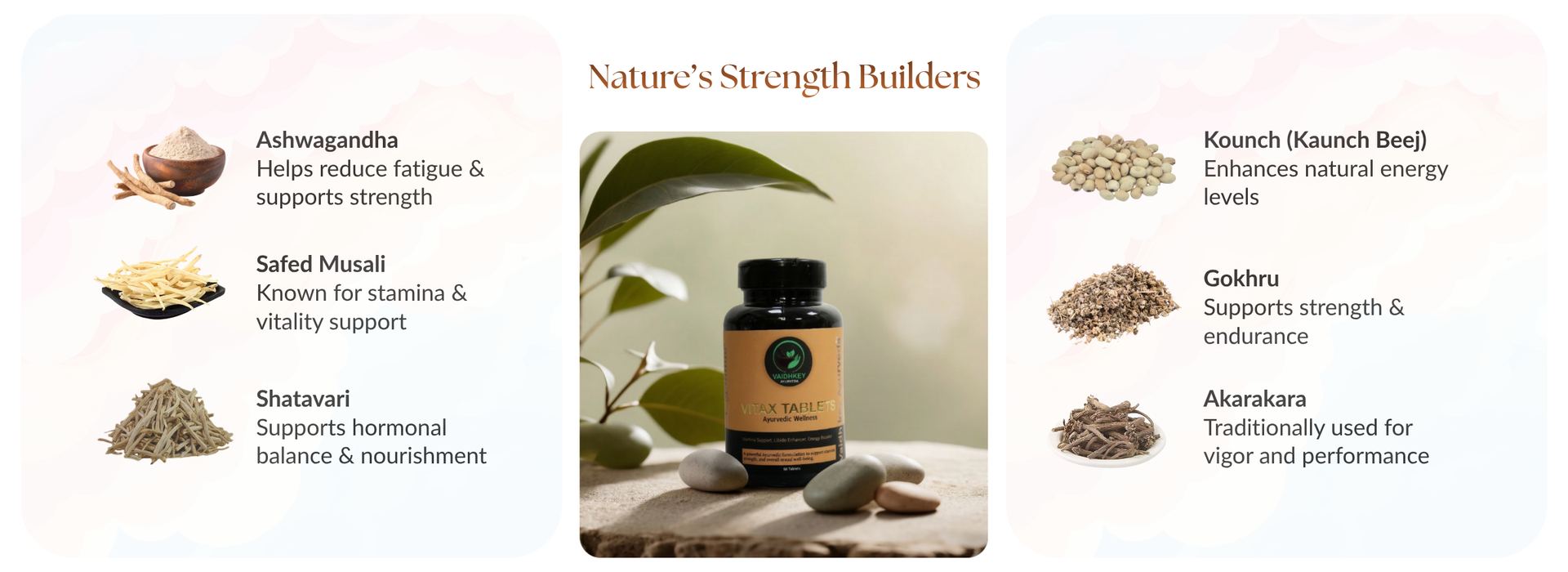 Ayurvedic Stamina Tablets for Energy & Strength - Vitax Tablets