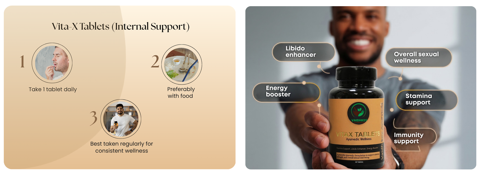 Ayurvedic Stamina Tablets for Energy & Strength - Vitax Tablets