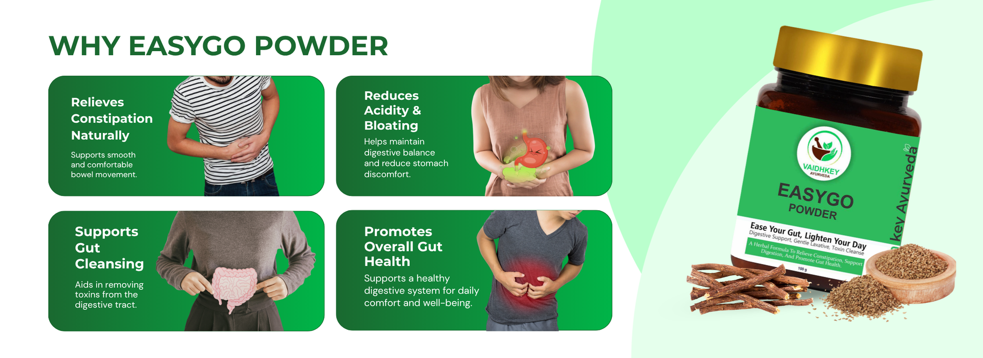 Ayurvedic Constipation Powder for Natural Relief - Easy Go Powder