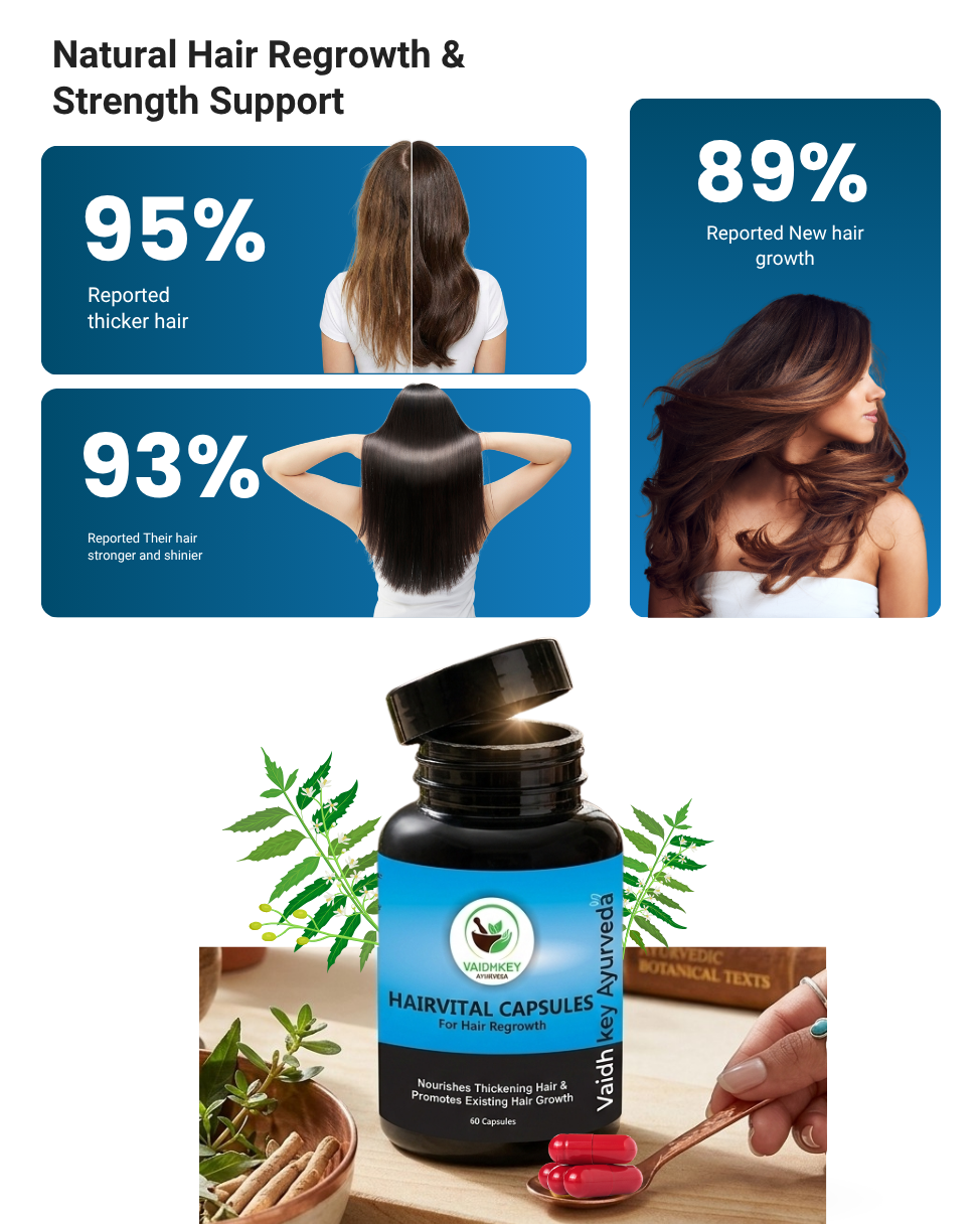 Hair Vital Capsules - Ayurvedic Hair Growth Capsules for Stronger Hair