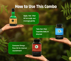 Hair Vital Oil & Hair Vital Capsules & Omega pure SG (Combo)