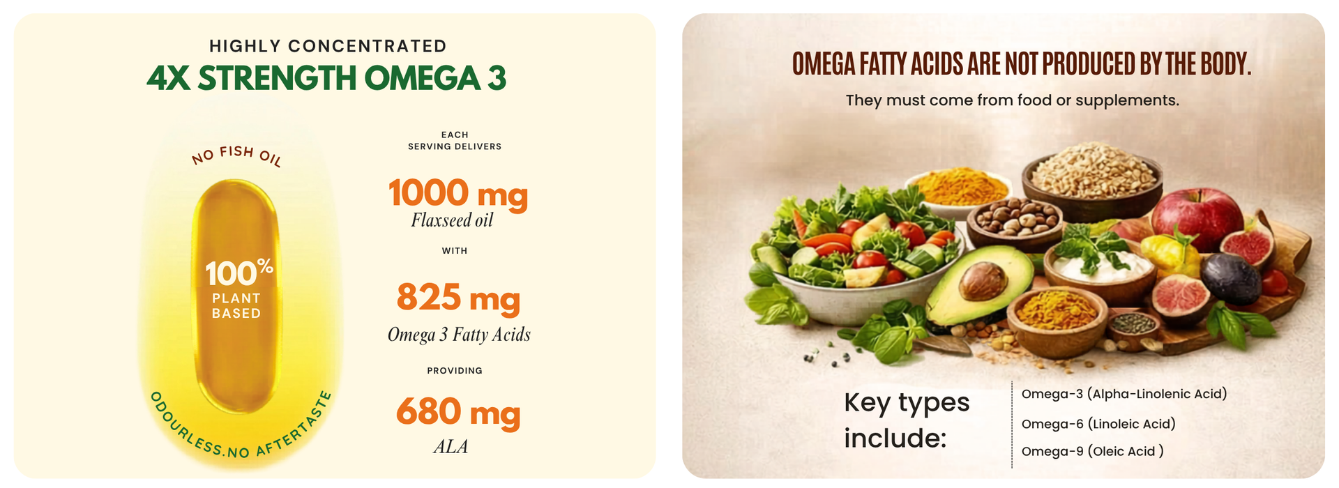 Omega Pure SG - Ayurvedic Omega 3 6 9 Capsules for Heart & Brain Health