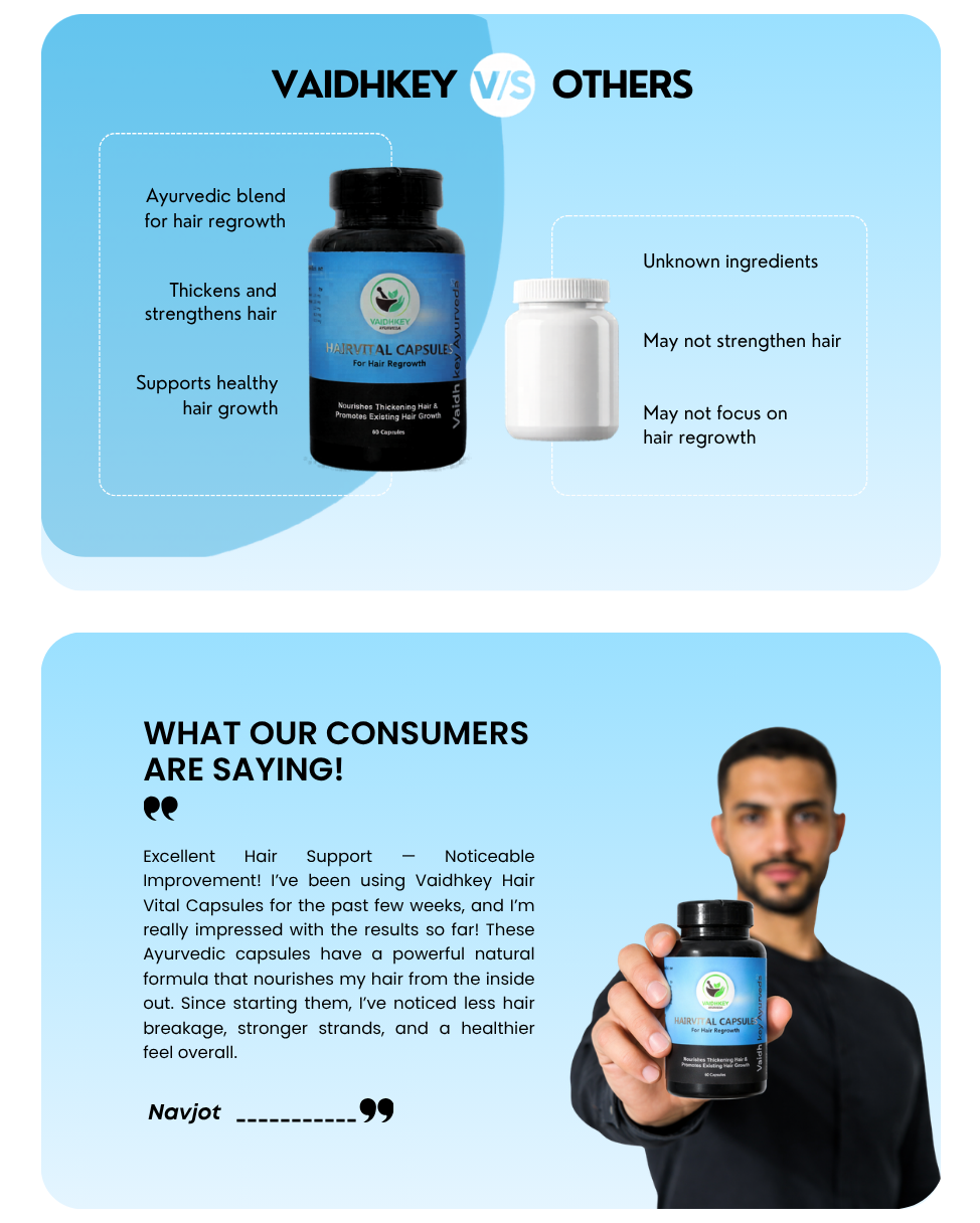 Hair Vital Capsules - Ayurvedic Hair Growth Capsules for Stronger Hair