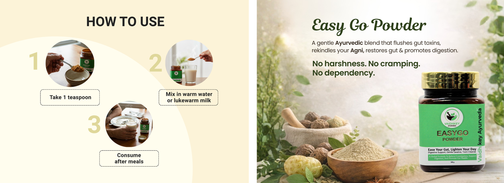 Ayurvedic Constipation Powder for Natural Relief - Easy Go Powder