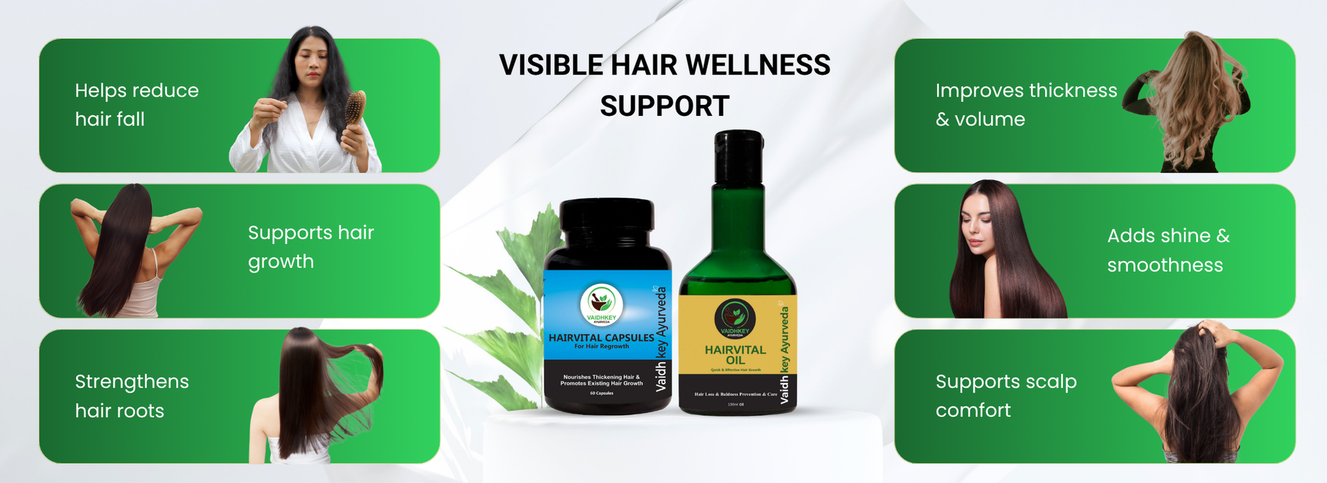 Hair Fall Treatment Kit Ayurvedic - Hair Vital Kit for Regrowth