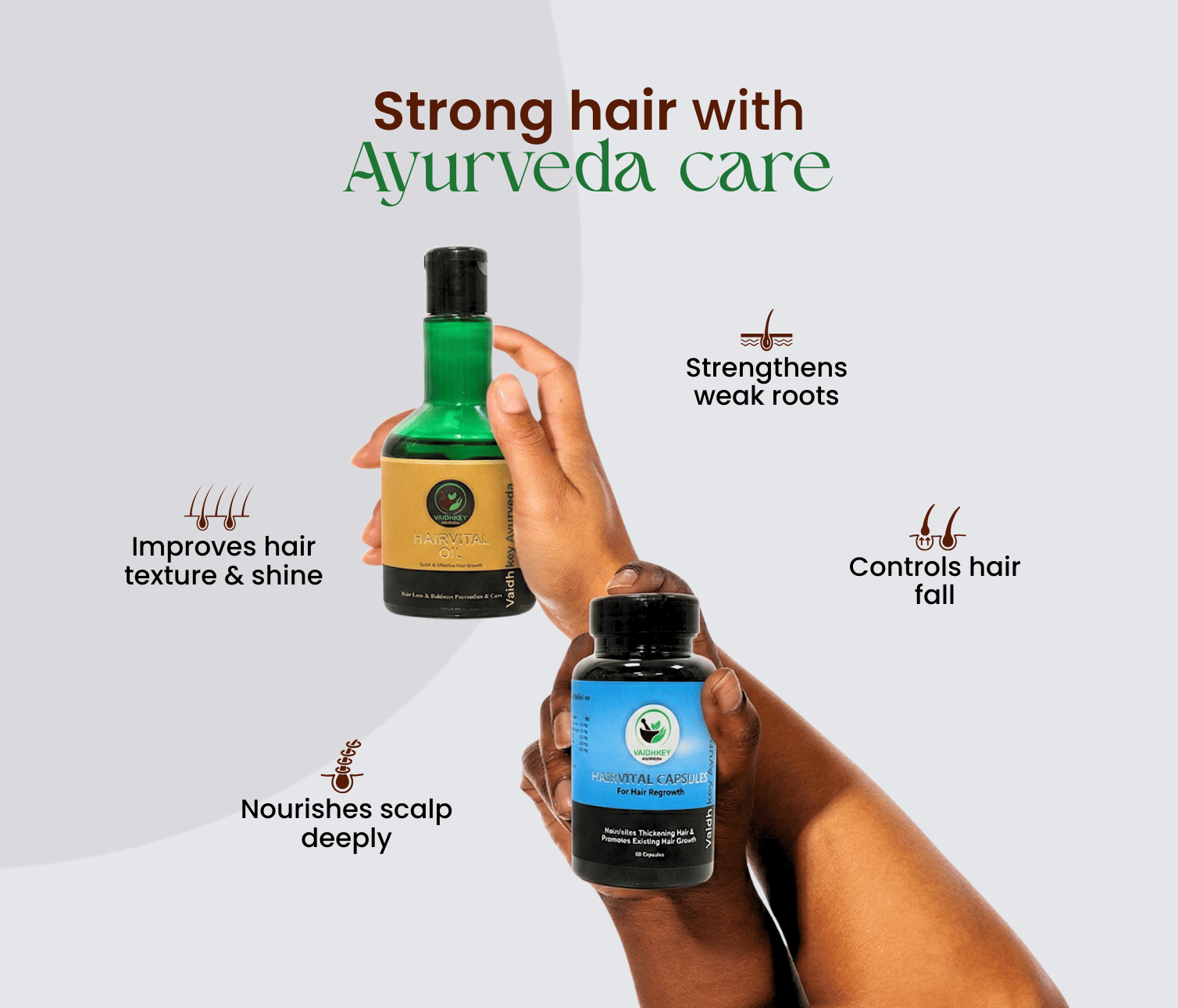 Hair Vital Oil & Hair Vital Capsules & Omega pure SG (Combo)